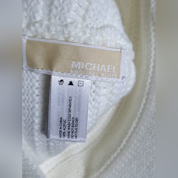 Michael Micheal Kors Cable Knit News Boy Hat Cream Color NWOT - Picture 6 of 8